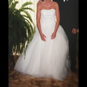 Mori Lee White Sequin Princess Prom Dress Size 5/6